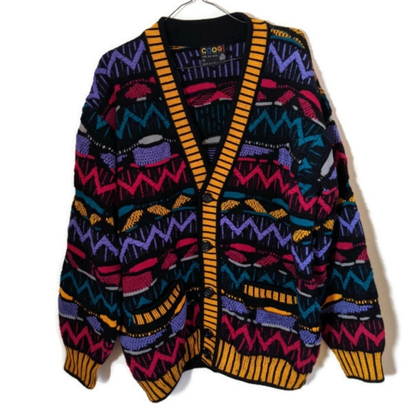 COOGI Other - Vtg Coogi VAPORWAVE African Mens Sweater Medium